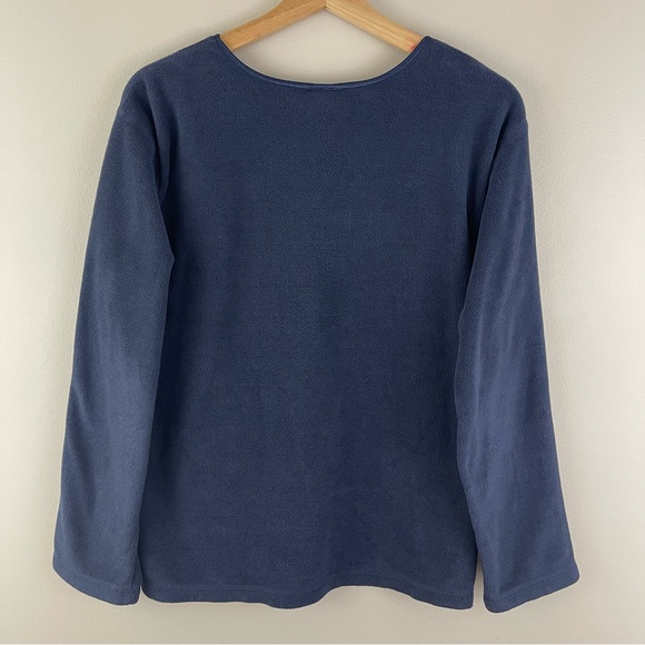 DISNEY Vintage Y2K Navy Blue Grumpy Genuine Attitude Crewneck Fleece Pullover - Picture 7 of 7